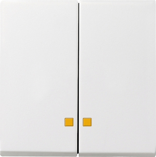 Gira S-55 Бел глянц Клавиша 2-ая с линзами подсветки 063103