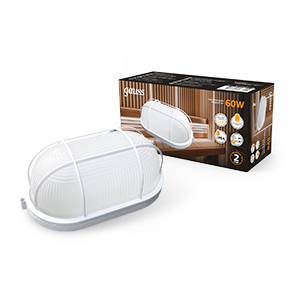 Gauss Светильник НБП IP54 212*105*85 овал с решеткой под лампу Е27 max 60W, 1/12 926602216