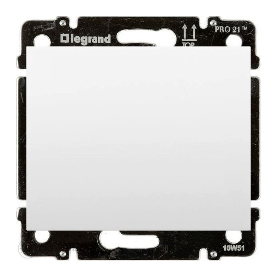 Legrand Galea Белый Накладка заглушки с суппортом 777078
