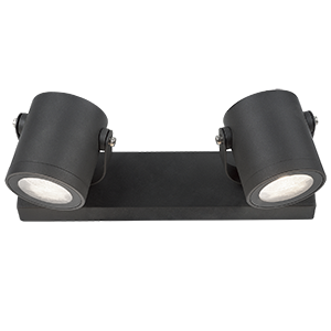 Gauss Светильник садово-парковый Sonata настенный архитектурный 2xGU10 280x90x130mm, 170-240V / 50Hz, 2xMax.35W, IP:54, GD153