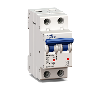 Купить КЭАЗ OptiDin BM63 Автоматический выключатель 2P 63A C 6кА AC (BM63-2C63-ОМ4-РЕГ) 233855