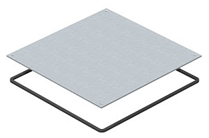 Купить OBO Bettermann Крышка монтажного основания UZD250 влагозащитная 282x282x4 мм (сталь) 7400589