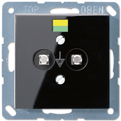 JUNG Розетка выравнивания потенциалов дюропласт черная A565-2SW