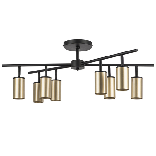 Lightstar LR728408 Люстра RULLO 8х50W GU10 ЧЕРНЫЙ/ЗОЛОТО (571728+214440-8), шт