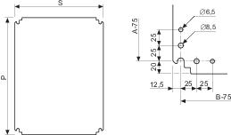 Купить SE Монтажная плата бакелитовая 600x500 NSYMB65