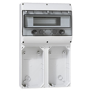 Legrand P17 Осн.щит.12М + 2лиц.пан.4роз.16А 220х125 IP66 057708