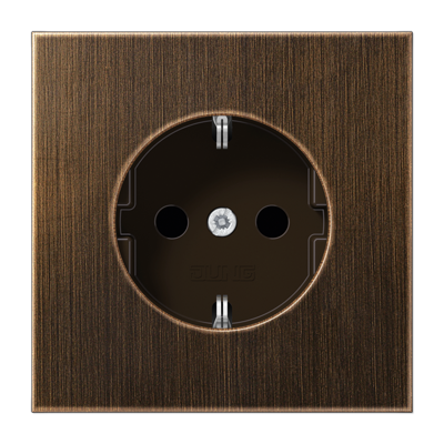 JUNG SCHUKO®-розетка 16 A / 250 B ~, латунь Antik ME1521AT