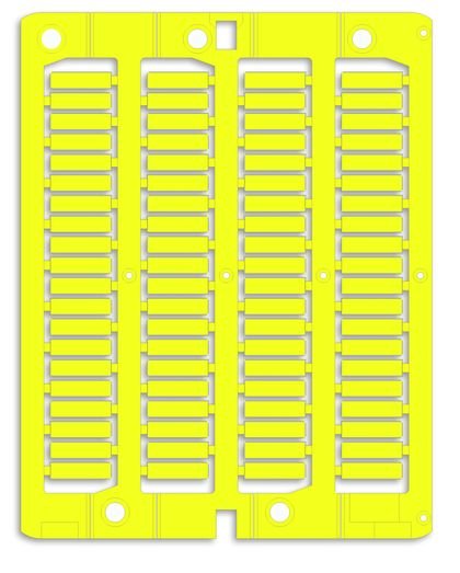 DKC Маркировка для провода, жесткая, для трубочек. 4х15мм. Желтая