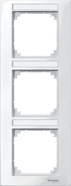 Купить SE Merten SM M-Plan Полярно-Бел Рамка 3-ая с полем для надписи вертикальная (MTN513319)