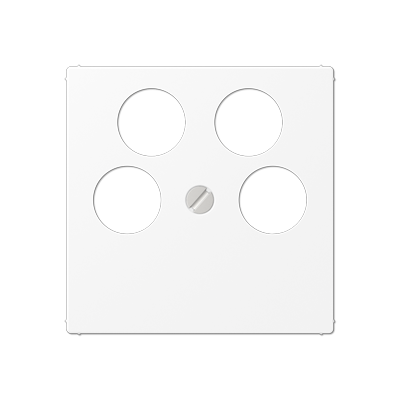 JUNG A Flow/A 550 Белый матовый Крышка для розетки TV-SAT с 4-мя гнёздами A561-4SAT2WWM