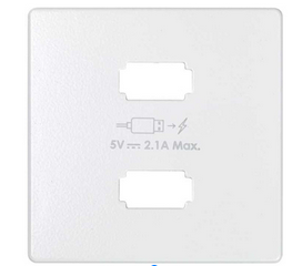 Simon 82 Concept Матовый белый, Накладка для зарядного устройства 2xUSB 8221096-090