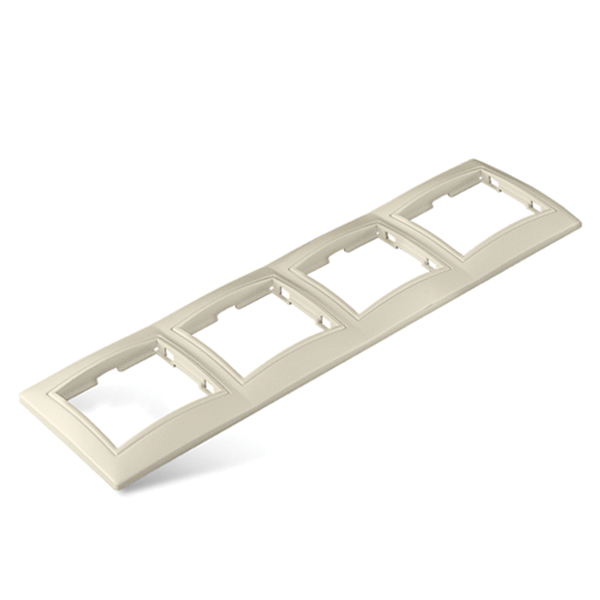 UNIVersal "Севиль" Рамка "Слоновая кость" 4-х местная горизонтальная Б-С0046