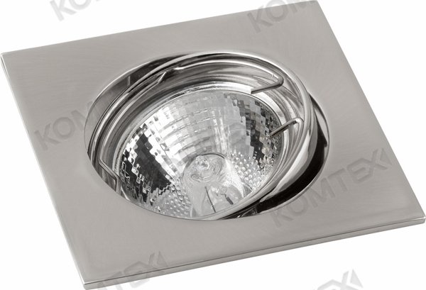 Comtech Terra Светильник галогеновый встраиваемый повор.MR16 1x50W GU5.3 никель квадрат P00356