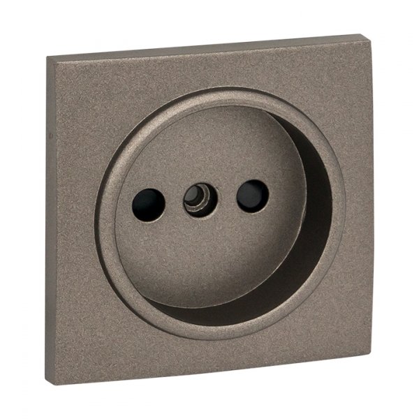 EKF PROxima Валенсия лицевая панель розетки 1-местной б/з 10 А графит с защ. штор.