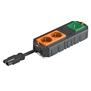 Купить OBO Bettermann Коробка монтажная укомплектованная UT4 GST18i (3+1 розетки) с кабелем 7404688