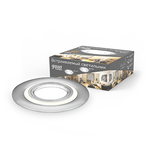 Gauss Светильник Backlight BL141 Кругл. Хром. Gu5.3, 3W, LED 3000K