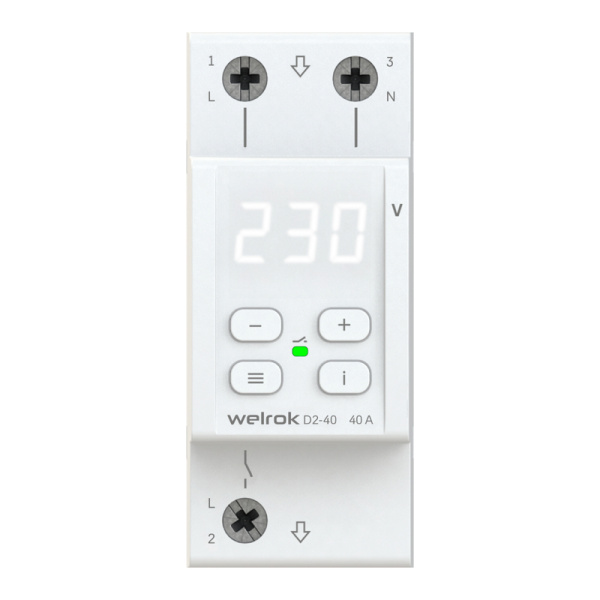 Купить Welrok D2-40 Реле напряжения 40 А (max 50 A) 8 800 ВА, 3х клеммные