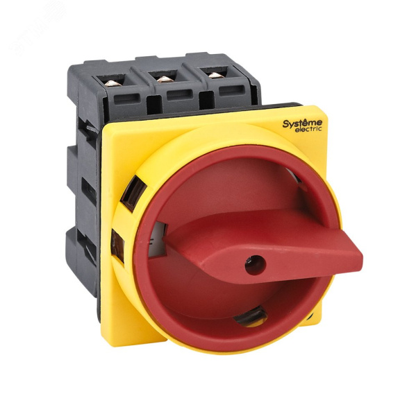 Купить Выключатель-разъединитель 3P 63A с красной рукояткой на дверцу 4 винтами MSD63310R Systeme Electric