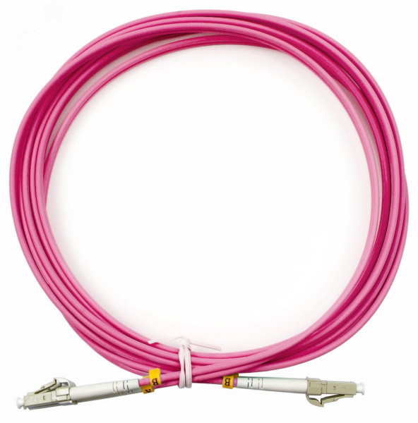 Купить Шнур оптический duplex 3м LC-LC 50/125 мм OM4 LSZH FOP-50-OM4-LC-LC-3m Cabeus