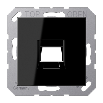 JUNG Kрышка для 1-го разъема без видимого винта подпружиненная шторка термопласт черный A1569-15WESW