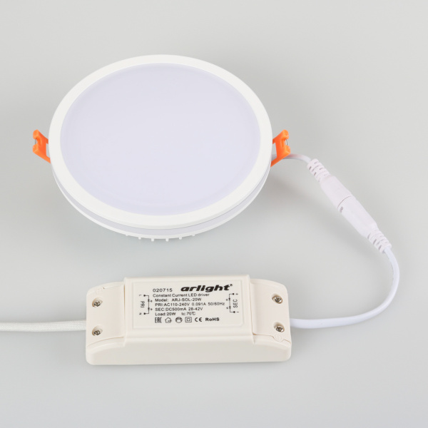 Купить Arlight Светодиодная панель LTD-135SOL-20W Day White (IP44 Пластик, 3 года) 020711