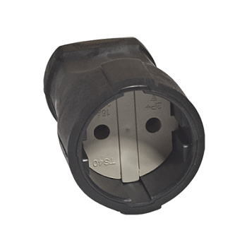 UNIVersal Штепсельное гнездо Черн б/з ПВХ-облив 10А 250В ОА0150