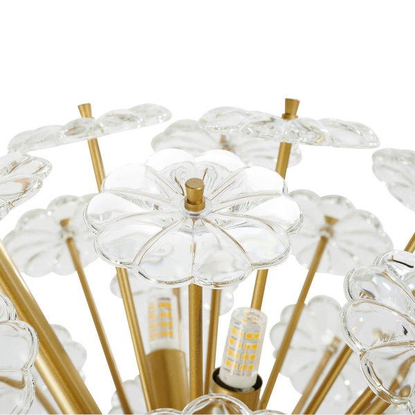 Купить Favourite 2620-16P подвесная люстра Каркас золотого цвета, декоративные элементы из прозрачного стекла