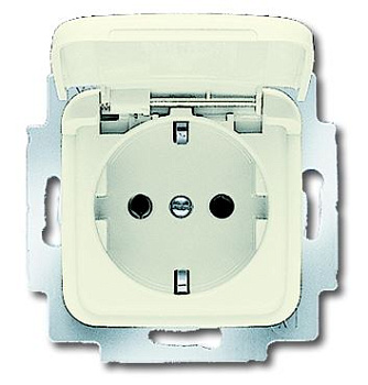 ABB BJE Duro Розетка с/з с крышкой 2CKA002018A1510