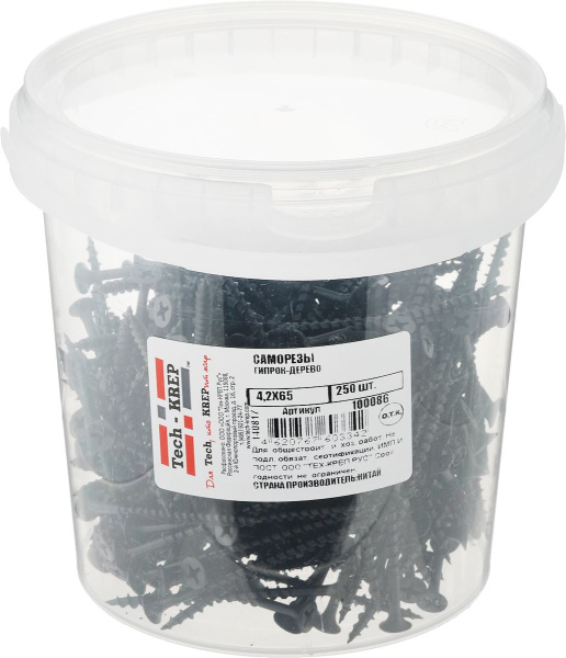 Tech-Krep Саморез ШСГД 4,2х65 (250 шт) - ведро 100086