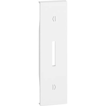 Bticino LN Лицевая панель для выключателей рольставней K4027 (вертикальное размещение) 1 модуль, Белый KW06V
