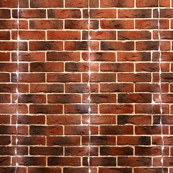 NEON-NIGHT Гирлянда "Светодиодный Дождь" 2х9м, эффект водопада, прозрачный провод, 24В, диоды БЕЛЫЕ, 480 LED 235-495