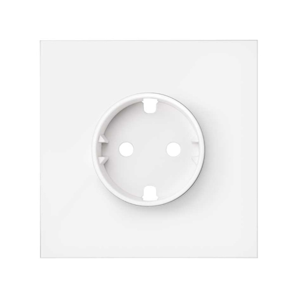 Simon 100 Белый матовый Кит 1 пост, фронт. Накладка на 1 розетку Schuko 10020105-230