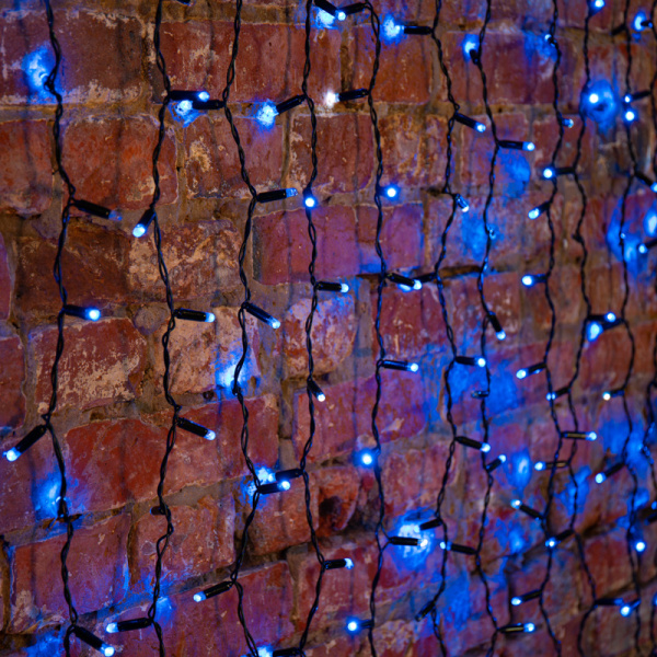 NEON-NIGHT Гирлянда "Светодиодный Дождь" 2х3м, эффект мерцания, черный провод, 230 В, диоды СИНИЕ, 760 LED 235-203