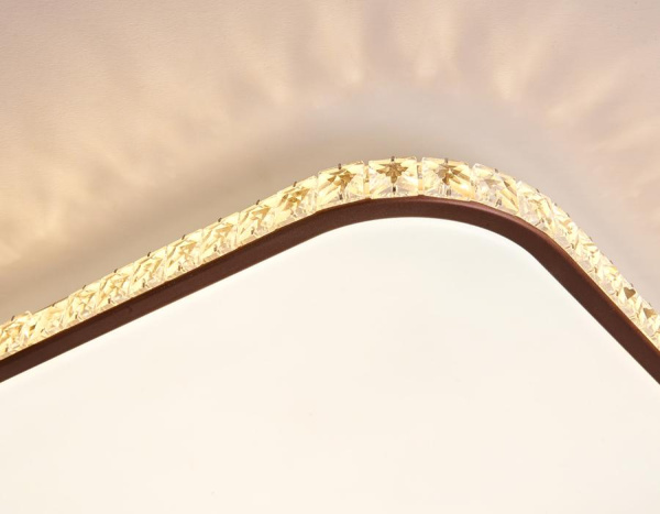 Купить Ambrella Потолочный светодиодный светильник с пультом FF76 WH/CF белый/кофе 72W+30W 490*490*60 (ПДУ ИК)