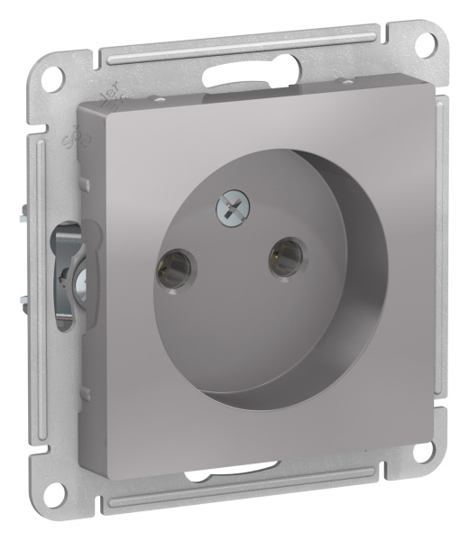 Купить Systeme Electric AtlasDesign Алюминий Розетка б/з, 16А, механизм