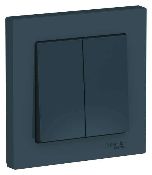 Купить Systeme Electric AtlasDesign Изумруд Выключатель 2-клавишный сх.5, 10АХ, в сборе