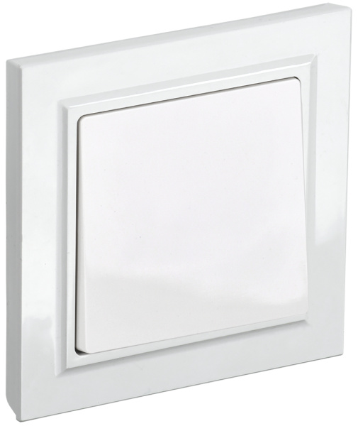 IEK BRITE Белый Выключ. 1-кл 10А в сборе ВСР10-1-0-БрБ