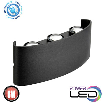 Horoz Electric 076-039-0006 6W Чёрный 4200K 85-265V Садовый светодиодный светильник PROTON-6-ПОЛУКРУГ HRZ33002814