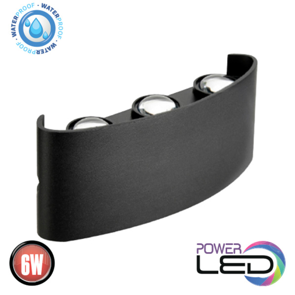 Horoz Electric 076-039-0006 6W Чёрный 4200K 85-265V Садовый светодиодный светильник PROTON-6-ПОЛУКРУГ HRZ33002814