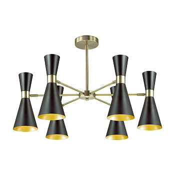 Lumion 3662/6C LN18 000 античная бронза/матовый чёрный Люстра потолочная E14 6*60W 220V QUINN