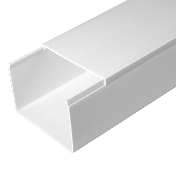 Промрукав Кабель-канал белый 2-й замок в г/к 80х60 (18м/уп) PR.058060