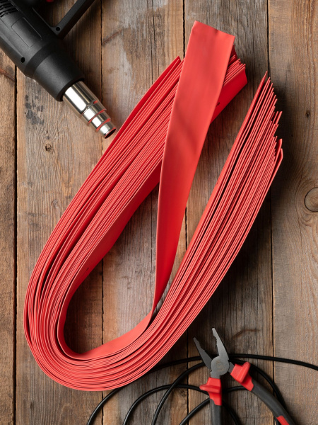 Купить EKF PROxima Термоусаживаемая трубка ТУТ нг 30/15 красная в отрезках по 1м