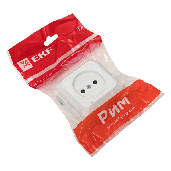 Купить EKF PROxima Рим Розетка 1-местная 10А без заземления белая