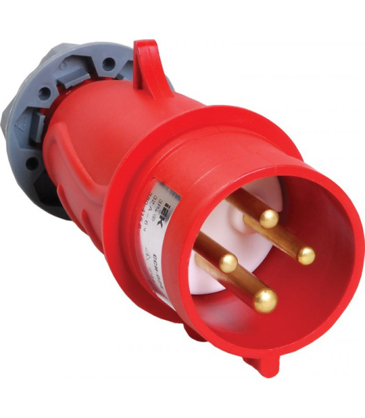 Купить IEK Вилка переносная ССИ-024 32А-6ч/380-415В 3Р+РЕ IP44 MAGNUM