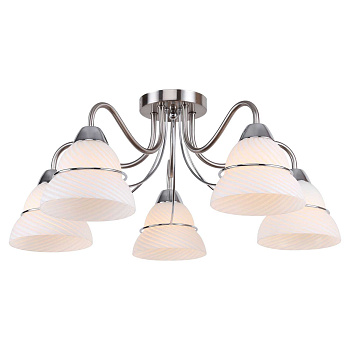 Lussole LGO Металл Матовый никель / хром Стекло Люстра E27 40W LSP-8083