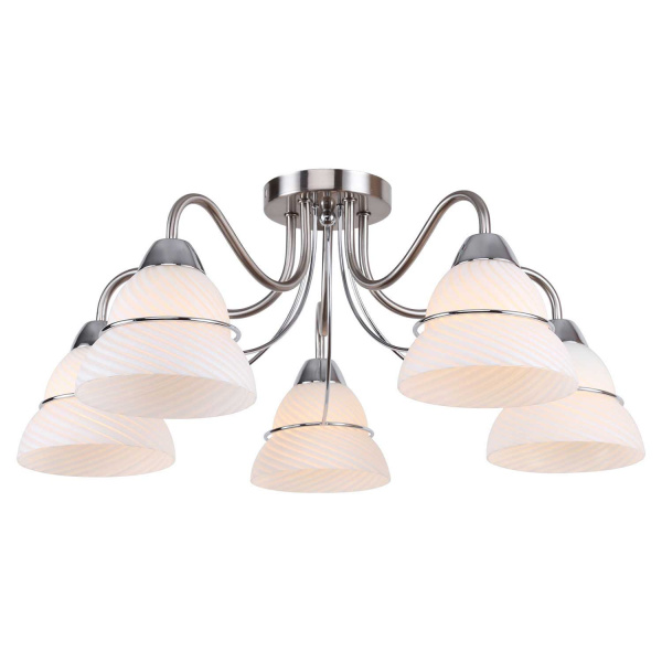 Lussole LGO Металл Матовый никель / хром Стекло Люстра E27 40W LSP-8083