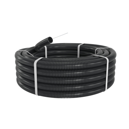 Купить DKC Труба ПА 6 гофр. DN36мм, ПВ-2, Dвн 36,3 мм, Dнар 42,5 мм, цвет чёрный, с протяжкой