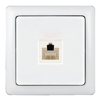 Systeme Electric ХИТ О/У Розетка телефонная RJ11, белый