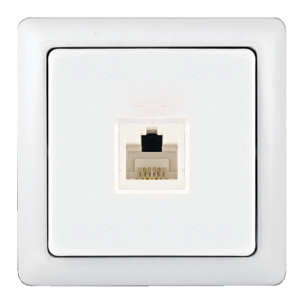 Systeme Electric ХИТ О/У Розетка телефонная RJ11, белый