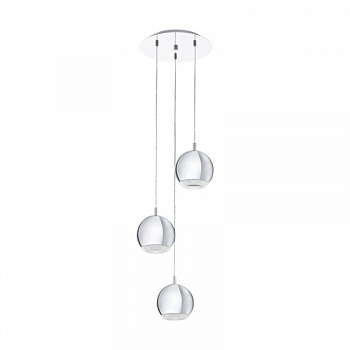 Eglo Cветодиод. подвес CONESSA, 3х3,3W(GU10), ?290, сталь, хром/пластик, прозрачный 95913
